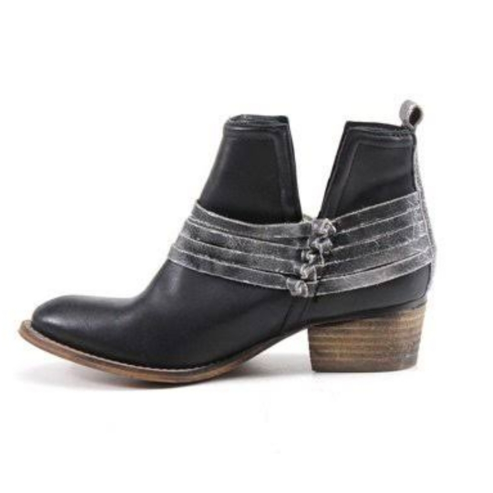 Diba.True Womens Sly Fox Ankle Leather Cut Out Heels Boots shoes sz 7M